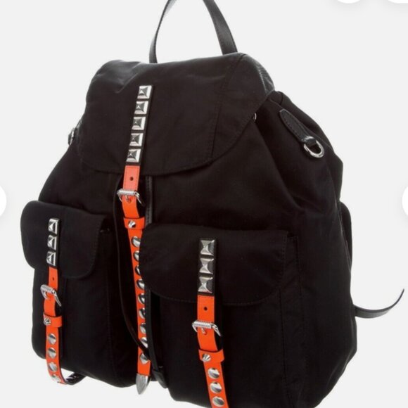 NWT! $ 1750  Prada Studded Tessuto Nylon Backpack main image 5